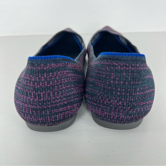 ROTHY’S The Point Magenta Heather Purple Blue Pointed Toe Slip On Flats Sz 9.5 - Picture 8 of 15